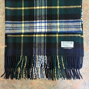 Johnston’s of Elgin Wool Scarf Shawl The Scotch House Dress Gordon Plaid Unisex